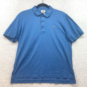 Lacoste Shirt Mens 4 Blue Polo Preppy Rugby Short Sleeve Croc Alligator Casual